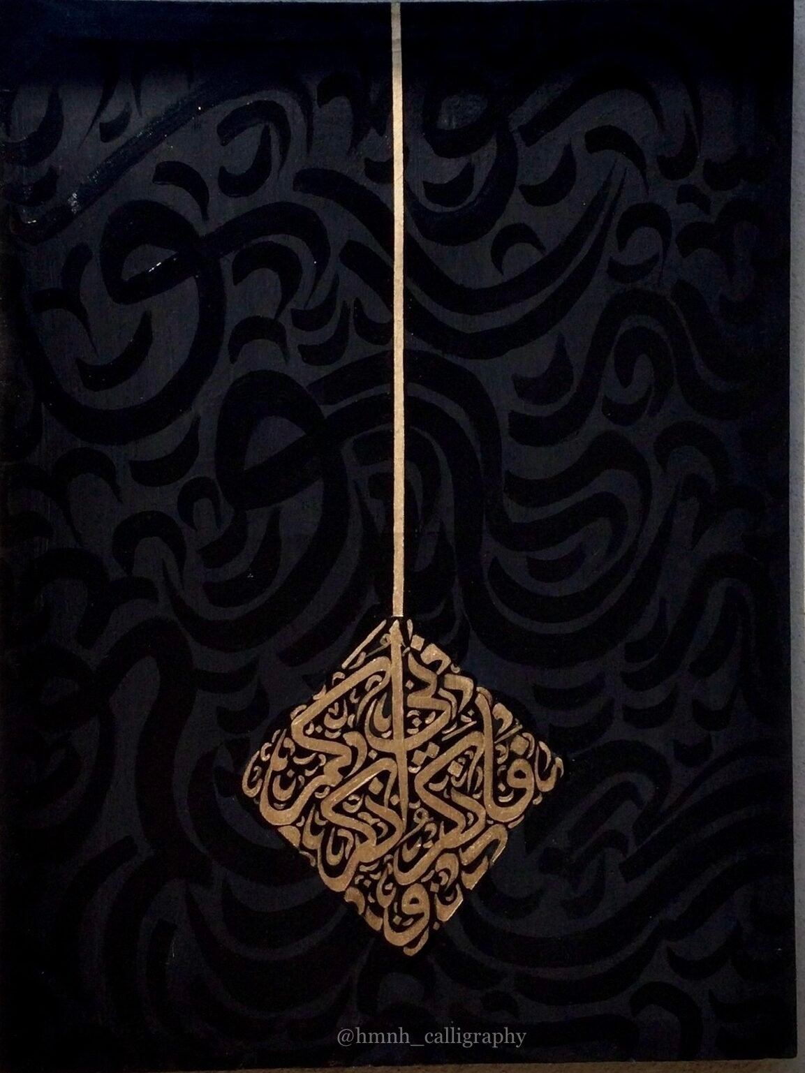 Fazkuruni Azkurkum – Gold Leaf & Liquid Gold on Black