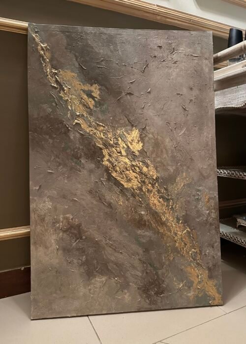 Golden Path – Handmade Textured Painting in Elegant Shades