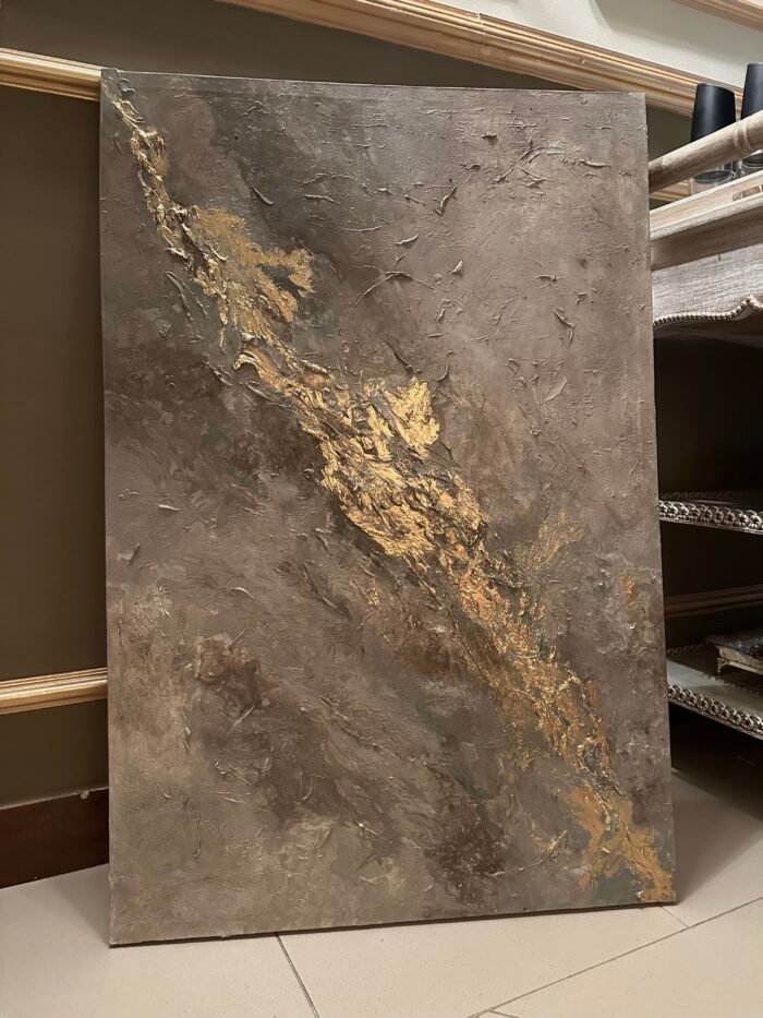 Golden Path – Handmade Textured Painting in Elegant Shades